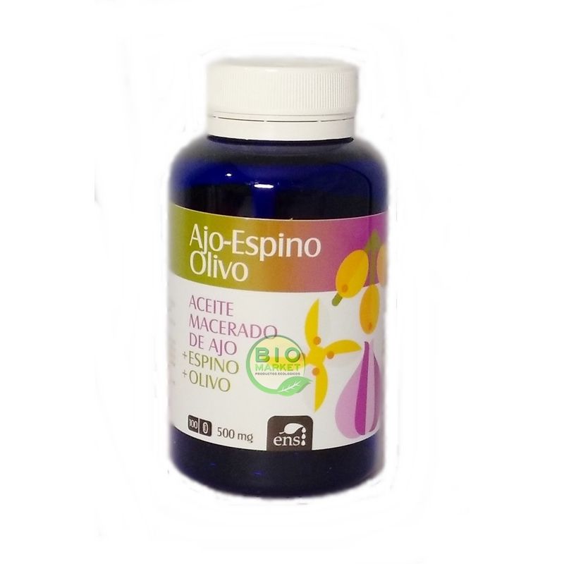 Aceite Macerado de Ajo + Espino + Olivo 500 mg 100