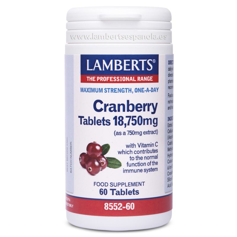 Arándano Rojo 18,750 mg 60 Tabletas. Lamberts
