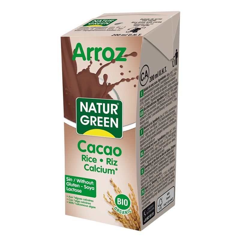 Bebida de Arroz y Cacao Bio 200 ml NaturGreen