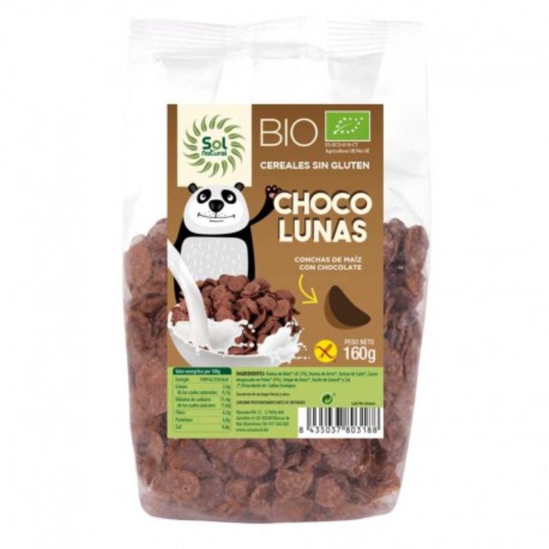 Choco Lunas sin gluten Bio 160 g. Sol Natural