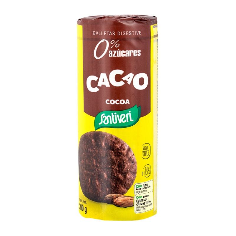 Galletas Digestive Cacao 0% Azúcares 200 g Santive