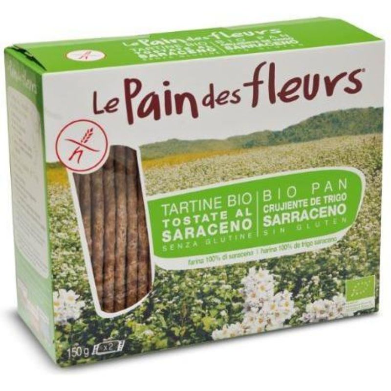Pan Crujiente de Trigo Sarraceno Sin Gluten Bio 150 g. Le Pain des Fleurs