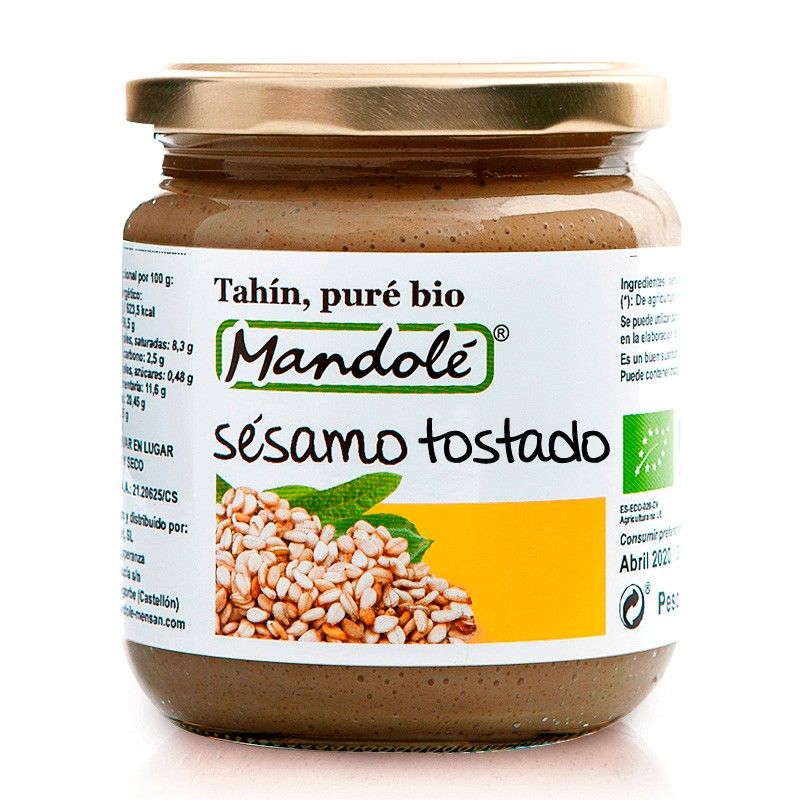 Puré de Sésamo Tostado (Tahín) Bio 350 g. Mandolé