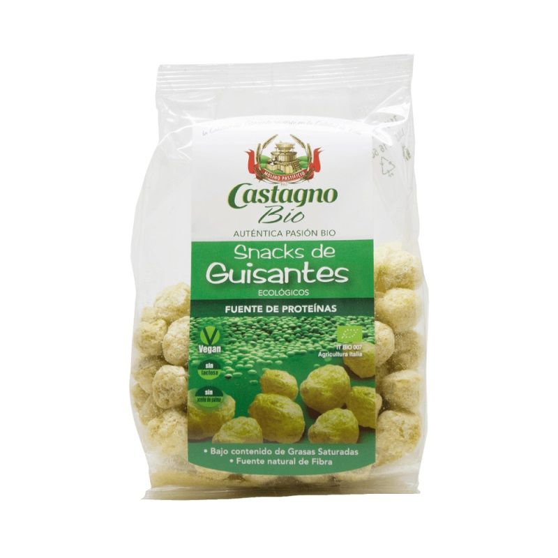 Snacks de Guisantes Bio 50 g. Castagno