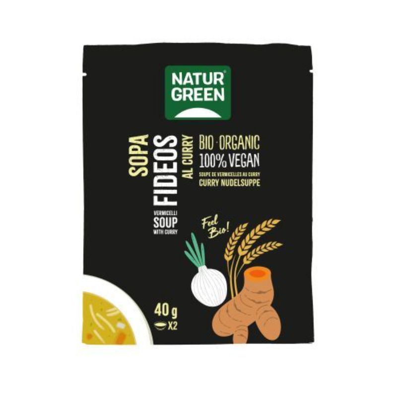 Sopa de Fideos al Curry Bio 40 g. NaturGreen