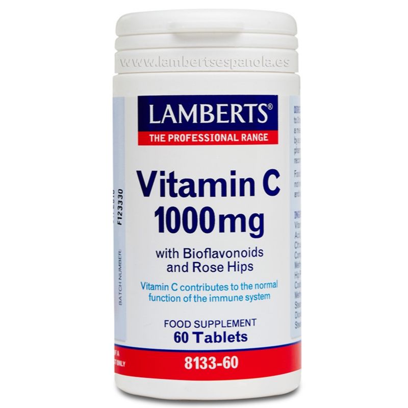 Vitamina C con Bioflavonoides y Escaramujo 1000 mg 60 Tabletas. Lamberts