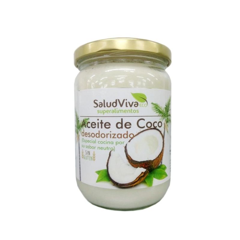 Aceite de Coco Desodorizado Sin Gluten Bio 565 ml. Salud Viva